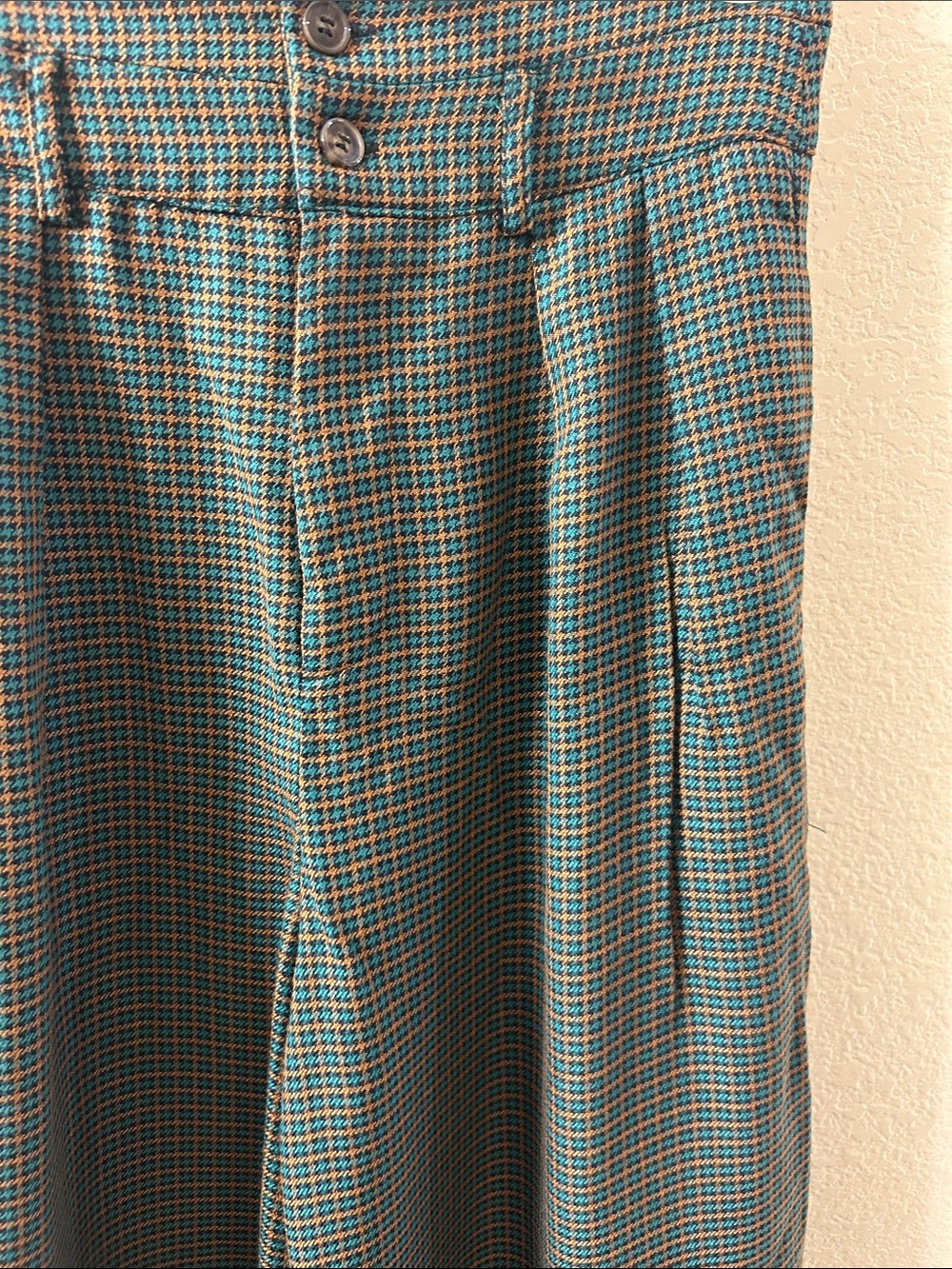 CIDER Womens Trousers Houndstooth High Waist Wide Leg pants Size S - Picture 7 of 15